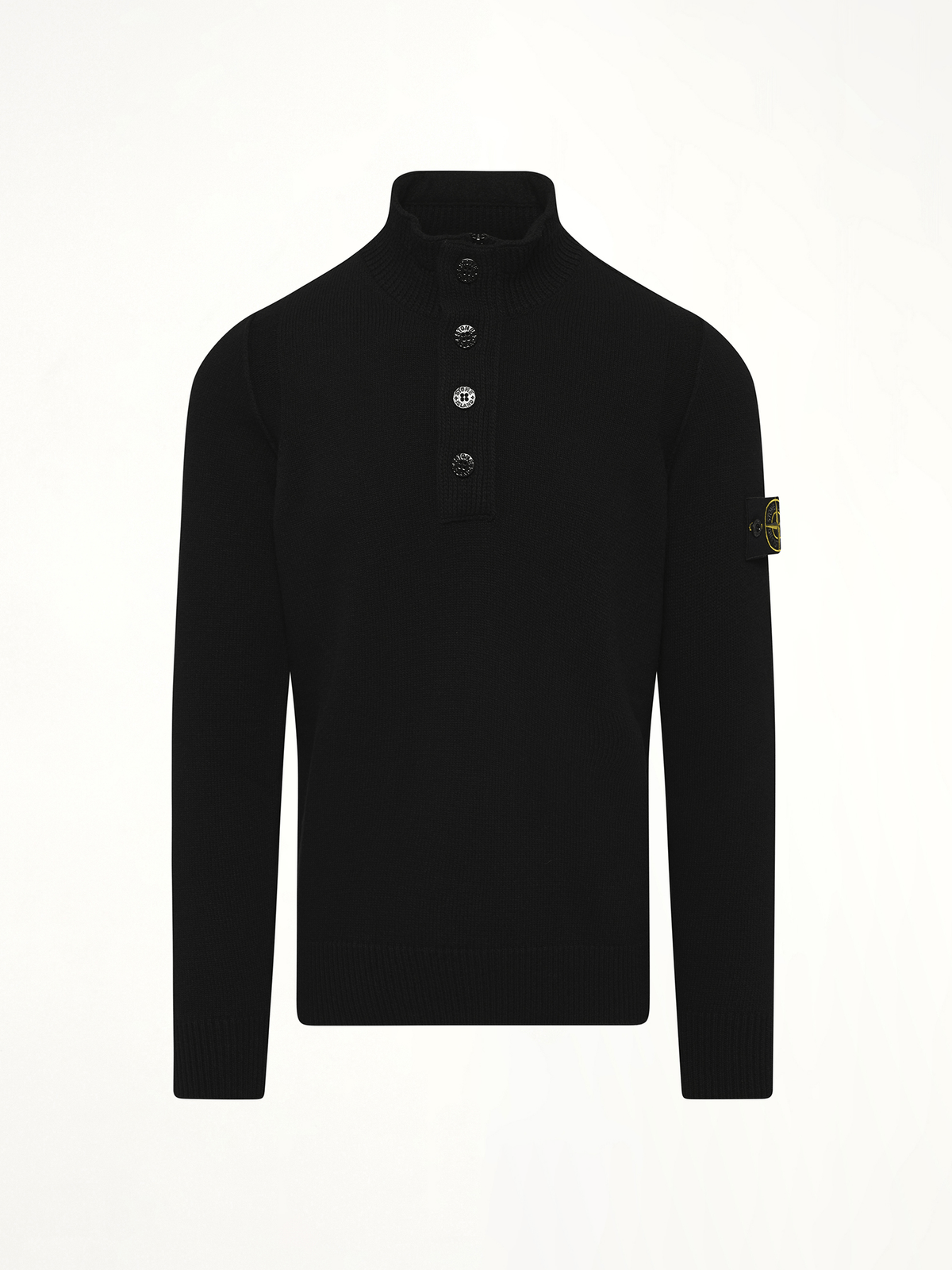 5100040 Lambswool Half-Zip Sweater in Black