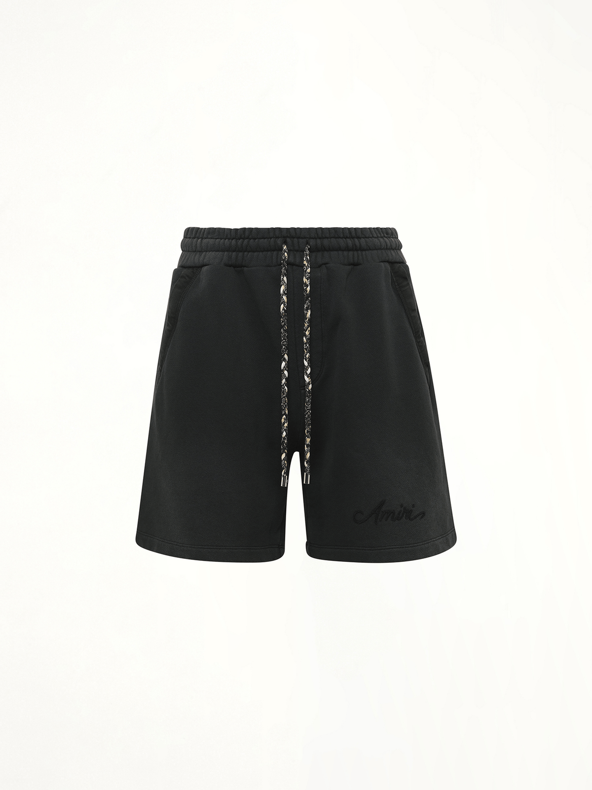 Bleach Bandana Shorts in Black