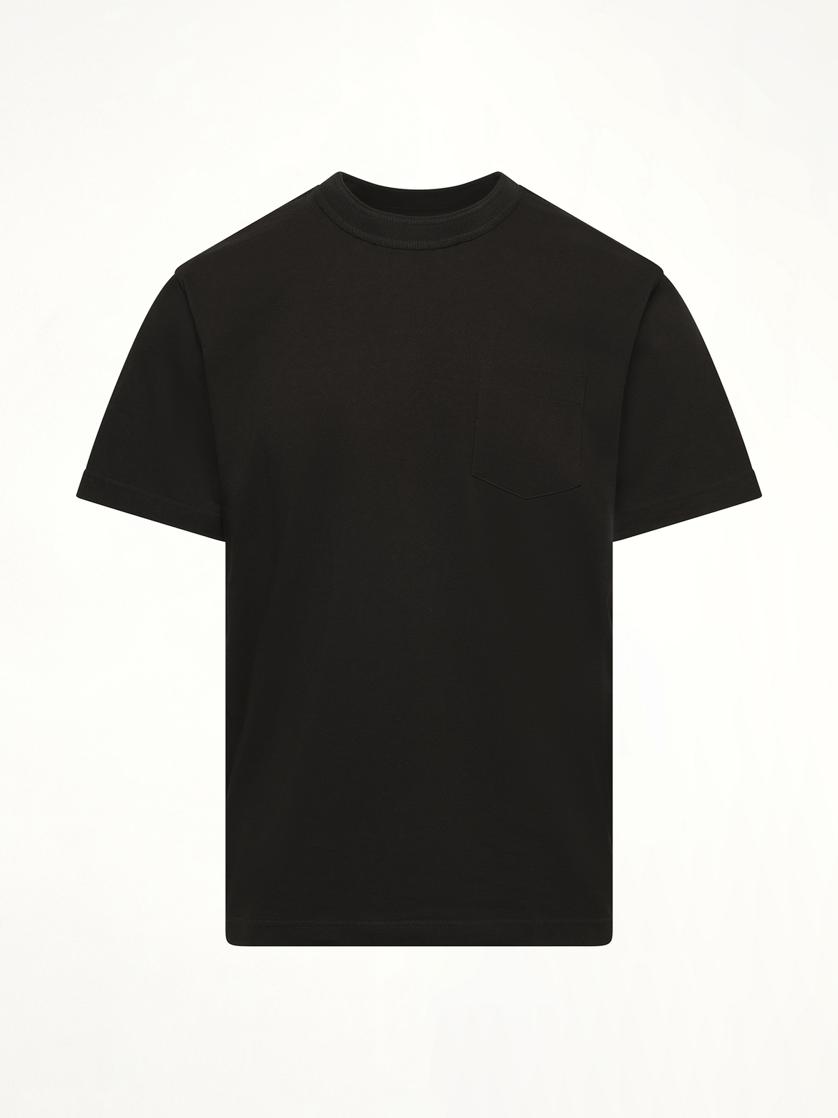 Side Zip Cotton T-Shirt in Black