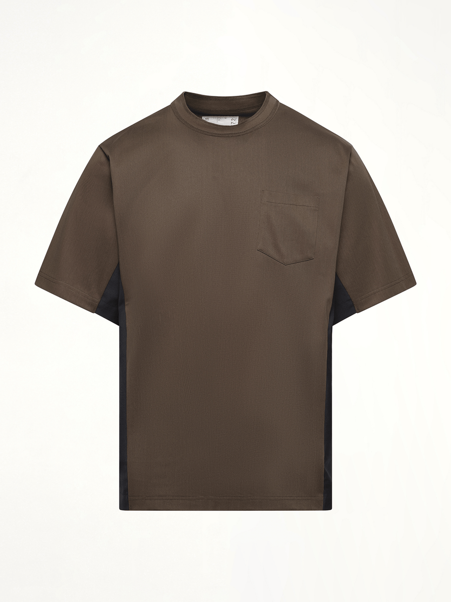 Suiting x Cotton Jersey T-Shirt in Khaki/Navy