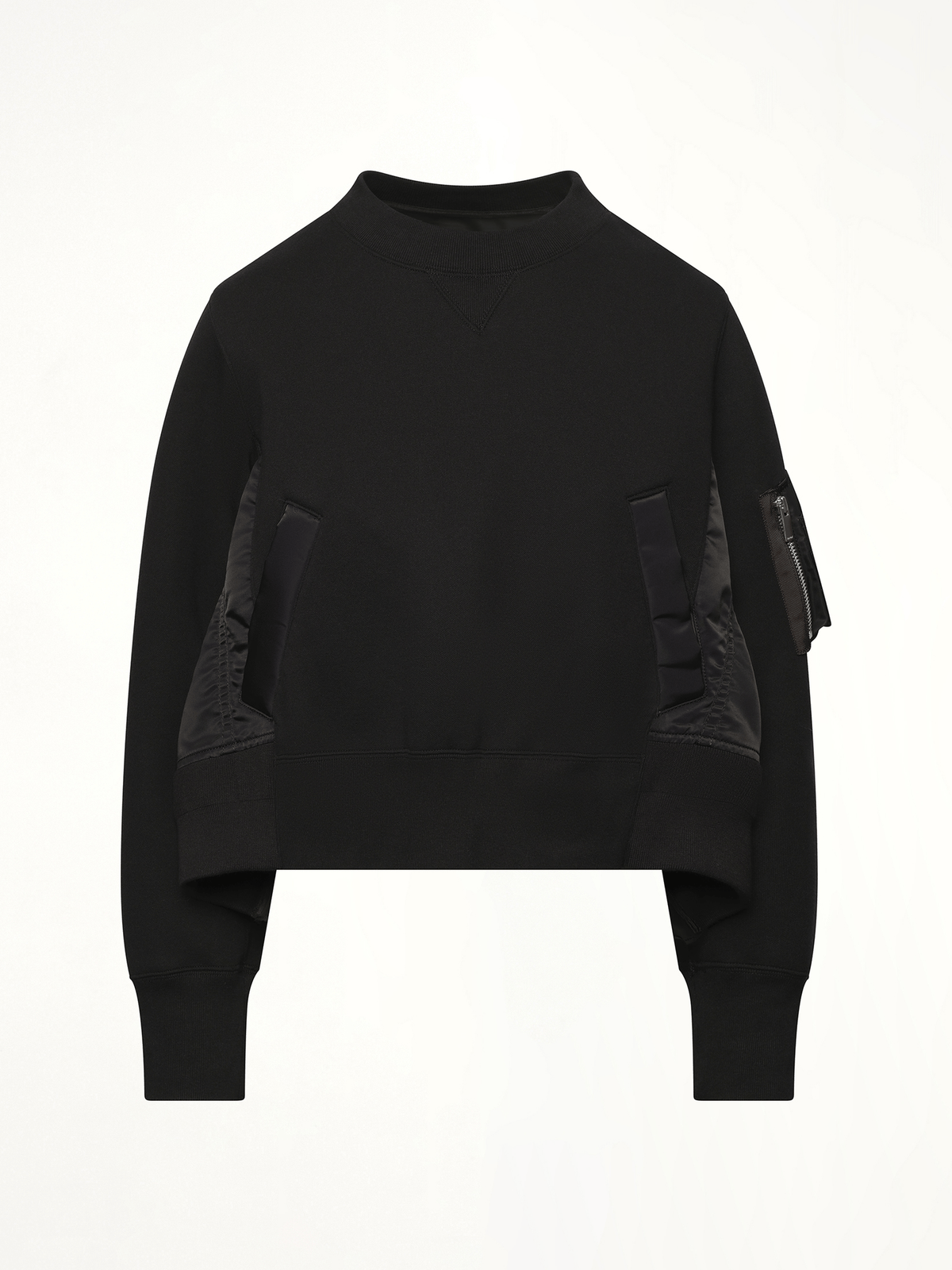Sponge Sweat x Nylon Twill Pullover in Black/Black