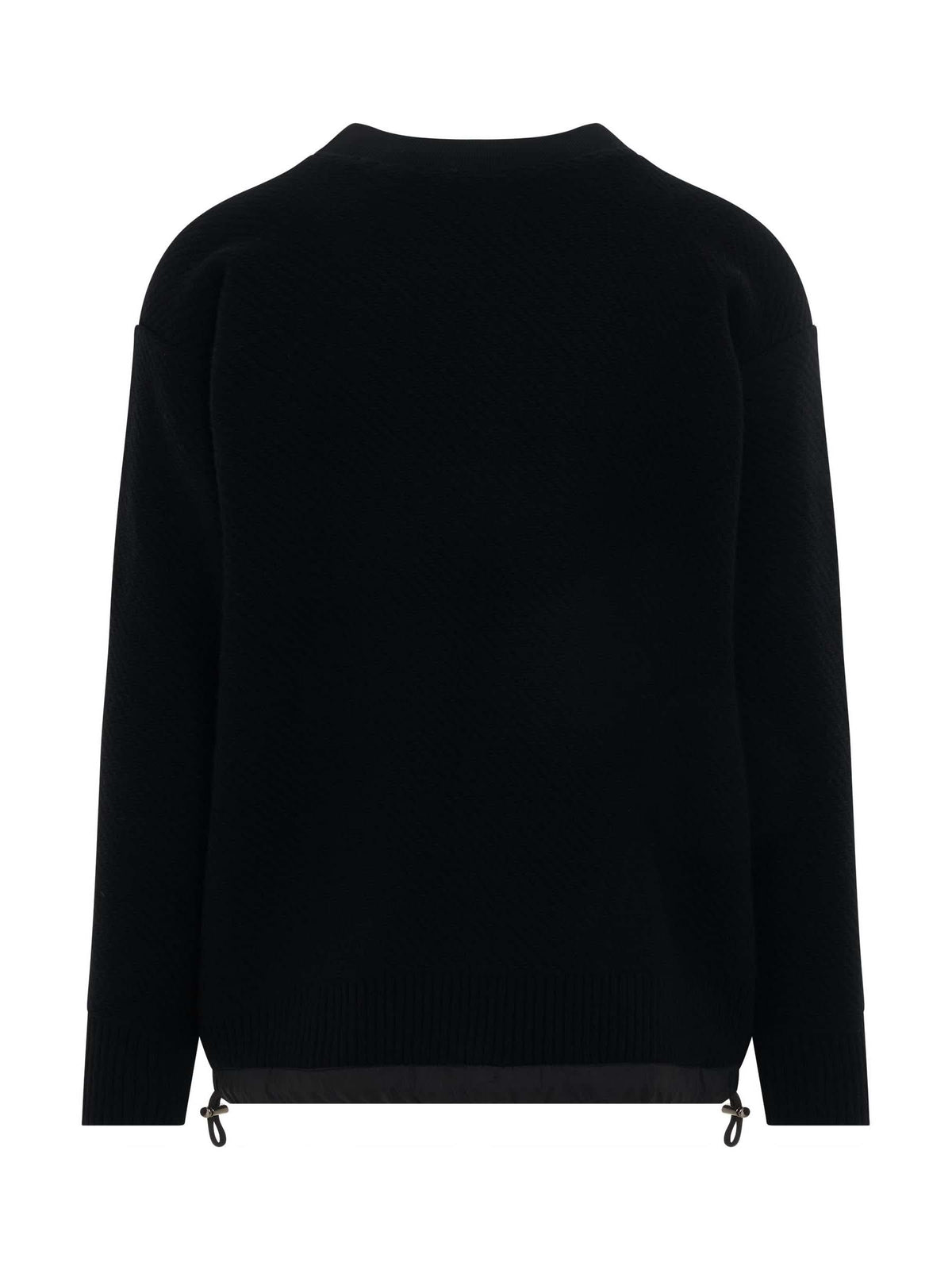 Wool Knit Pullover in Black