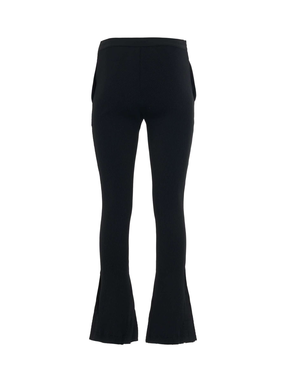 Cotton Gabardine Pleated Pants in Black