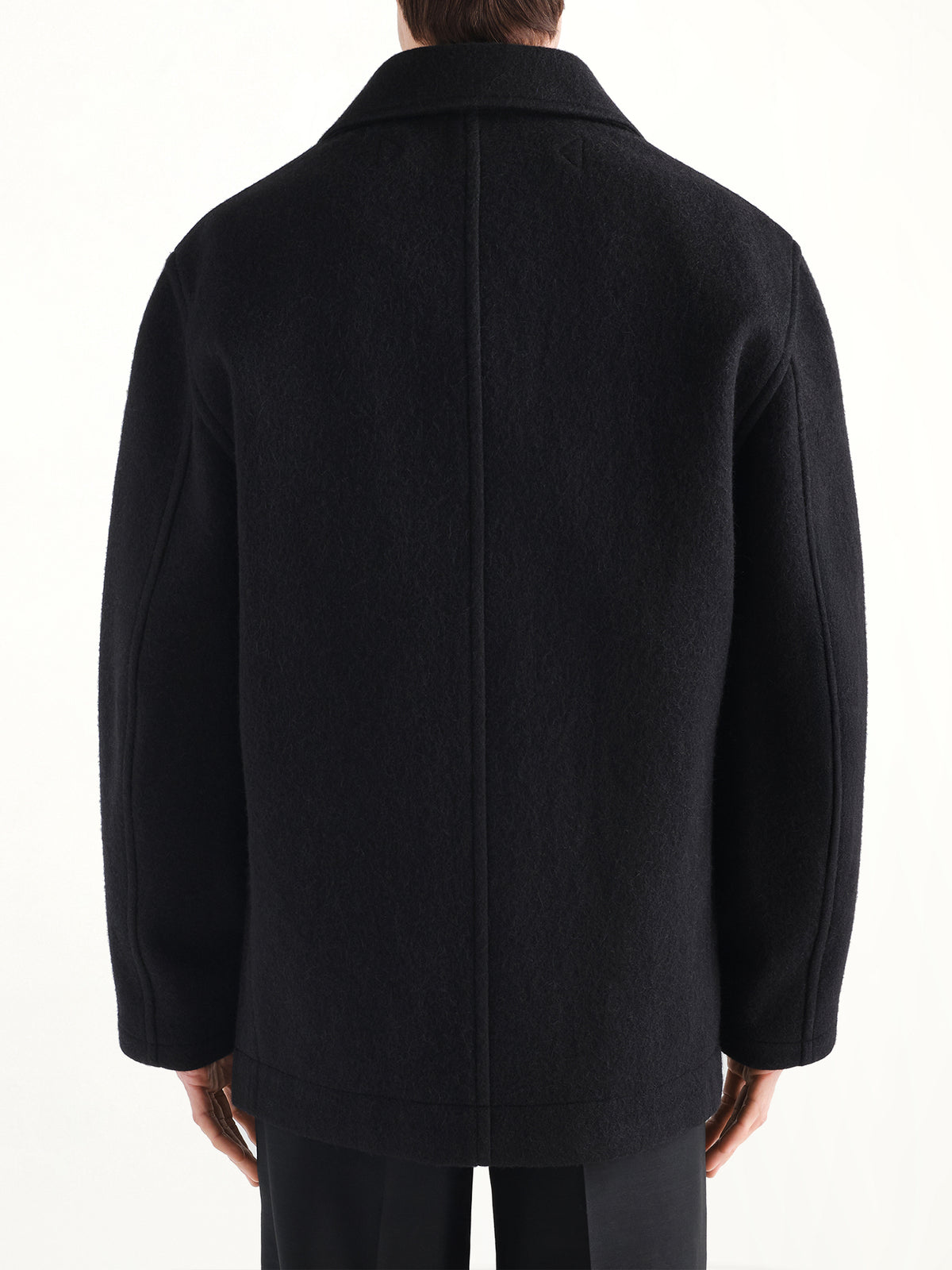 Short DB Coat in Black
