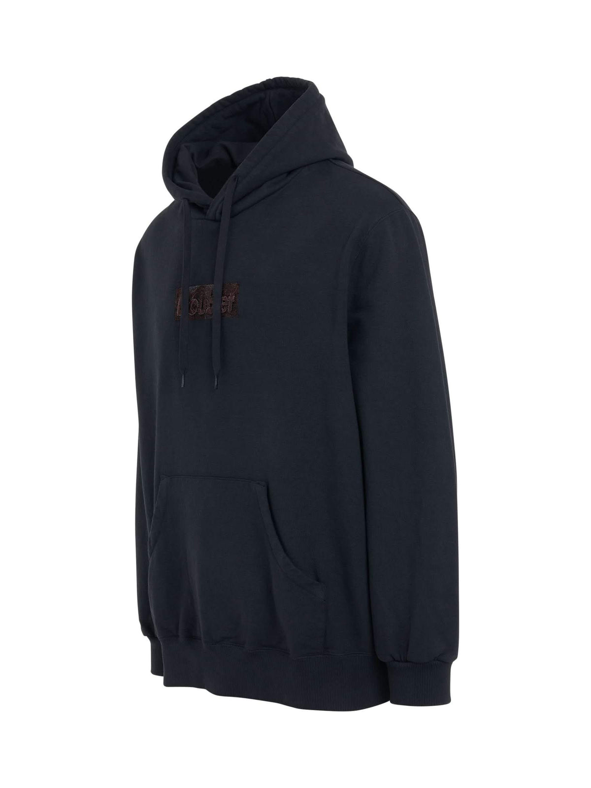 Rust Embroidery Hoodie in Black