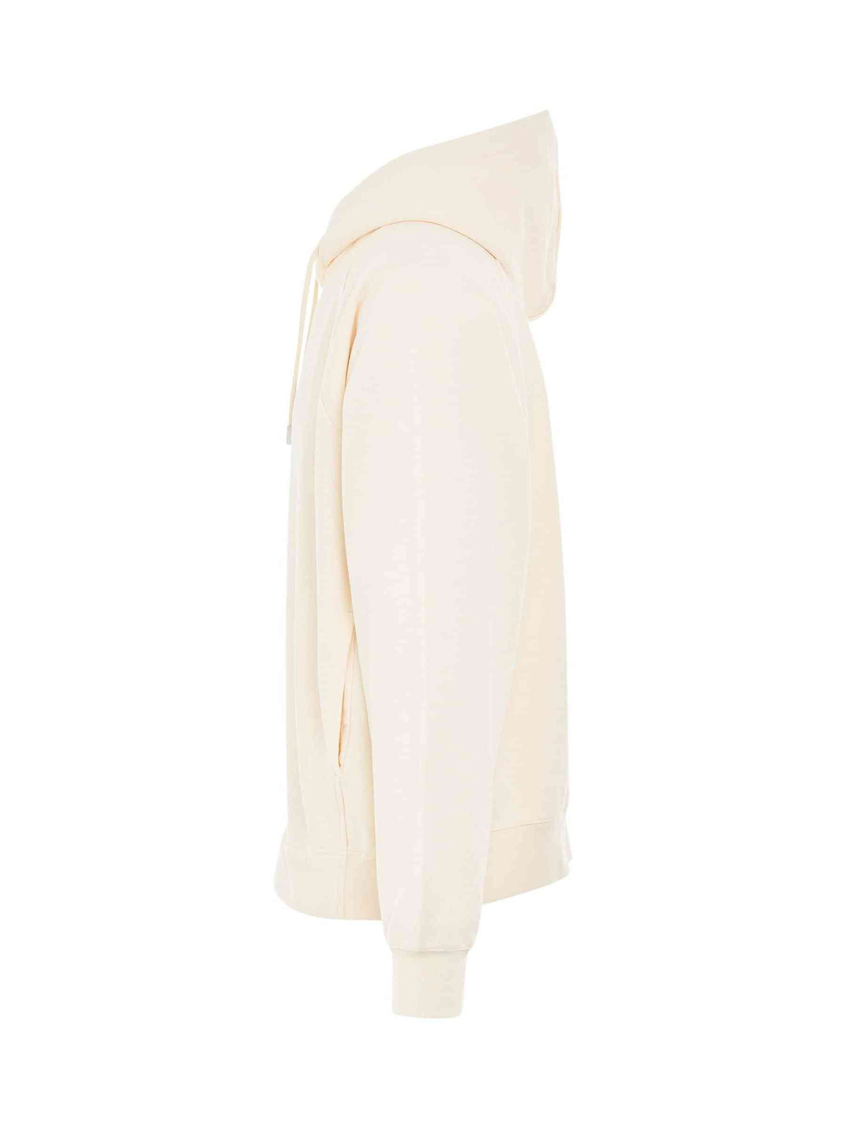 Typo Logo Hoodie in Light Beige