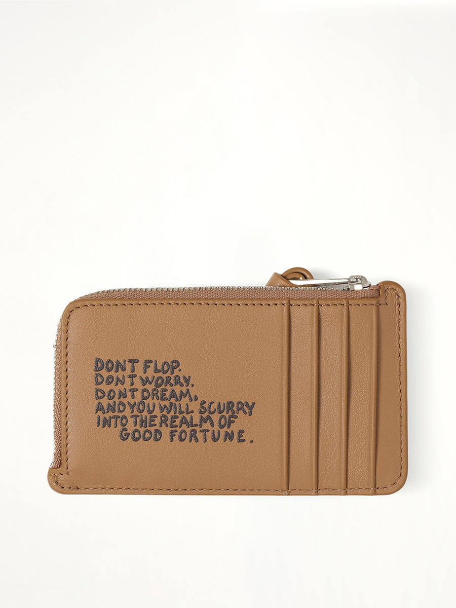 Coin Cardholder Cats in Mocha