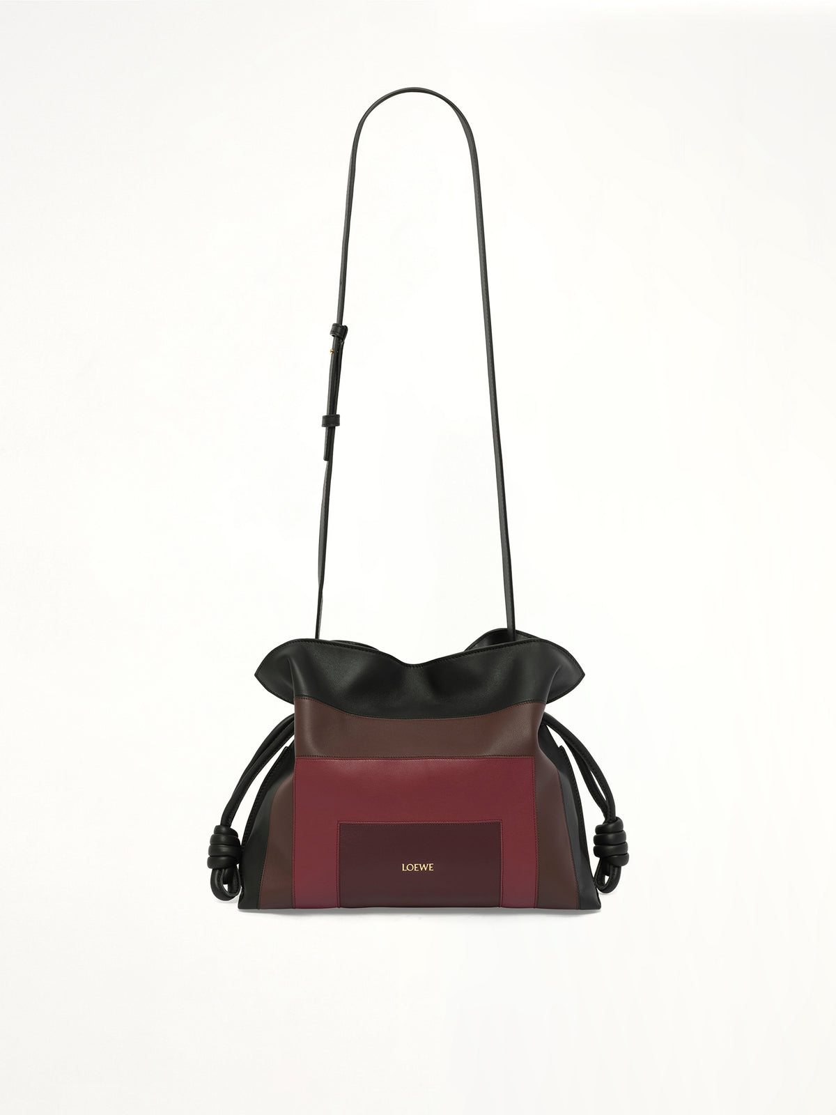 Flamenco Clutch Square in Black/Burgundy