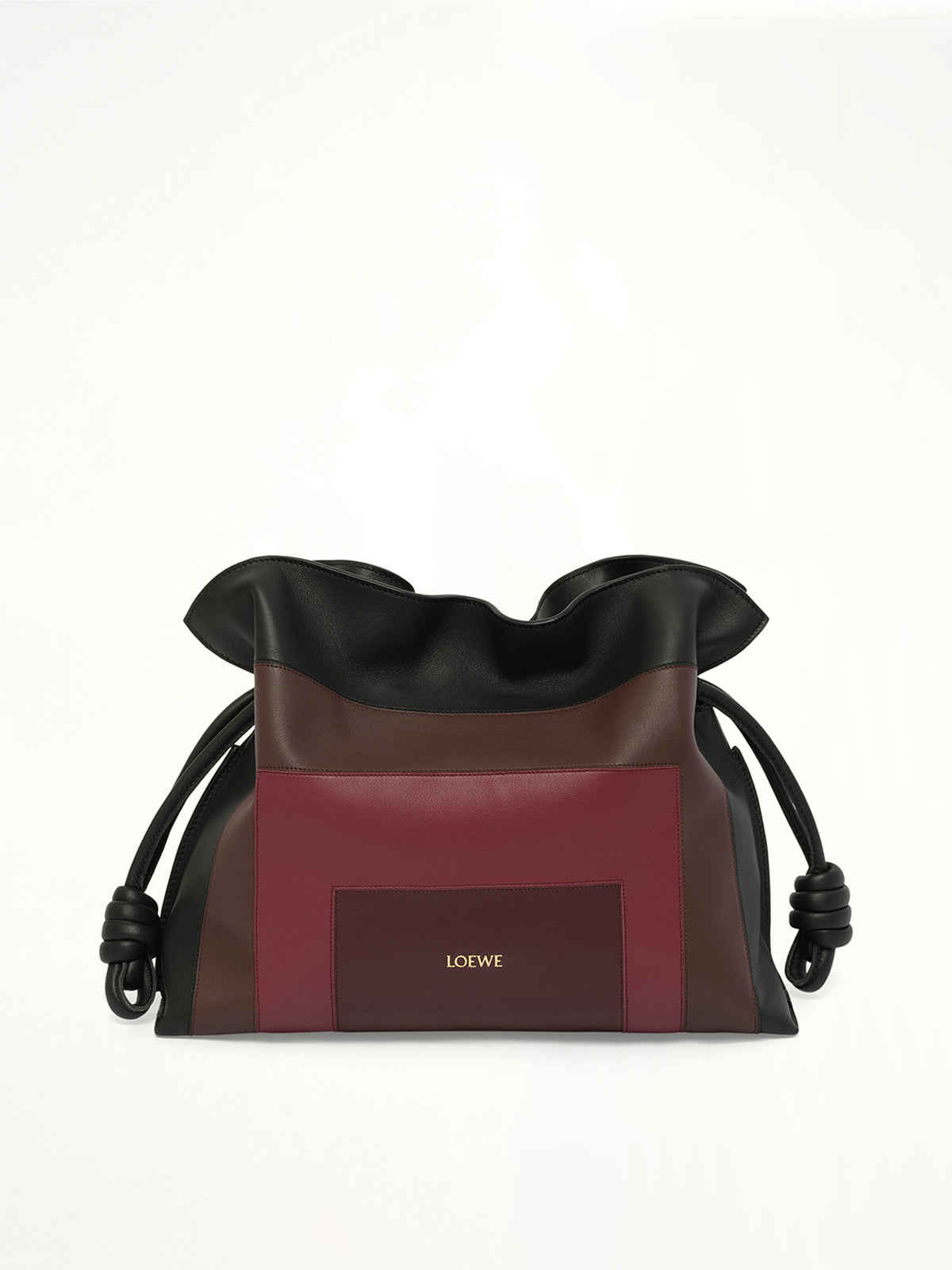 Flamenco Clutch Square in Black/Burgundy
