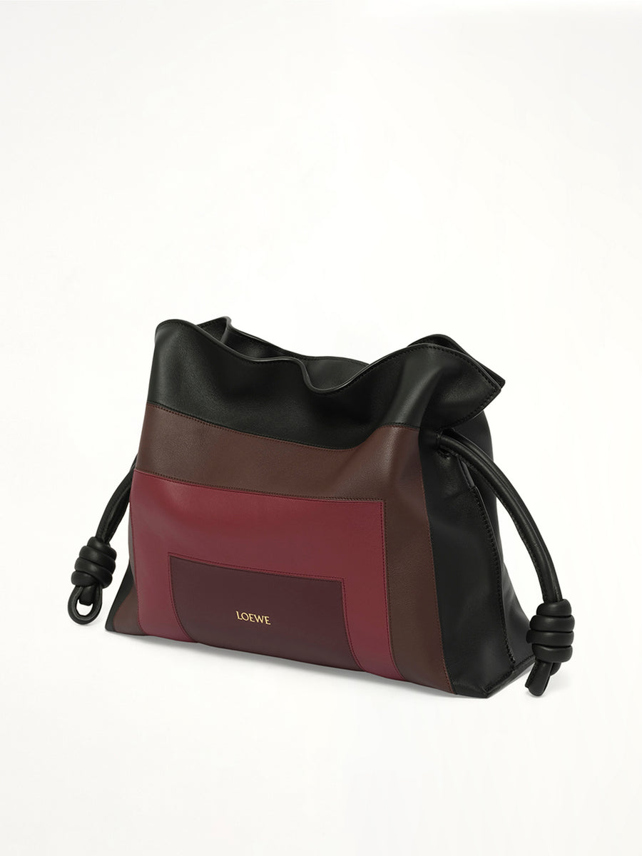 Flamenco Clutch Square in Black/Burgundy