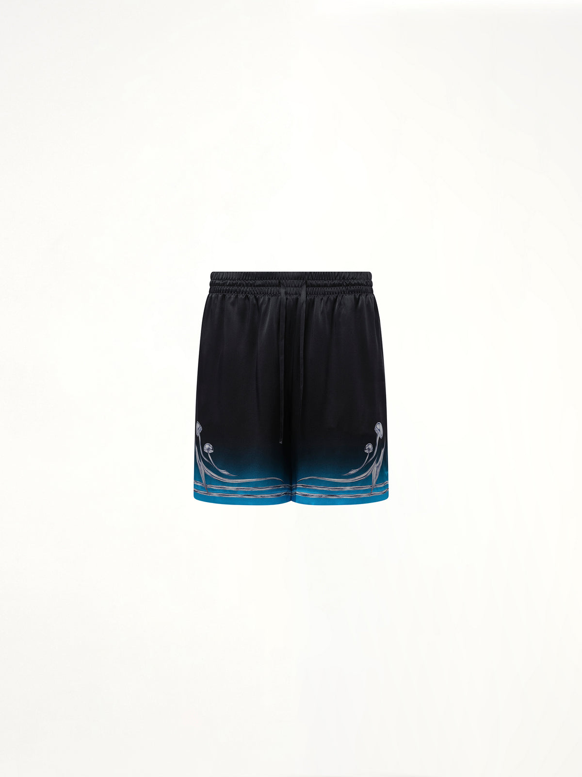 Silk Satin Blades Shorts in Multicolour