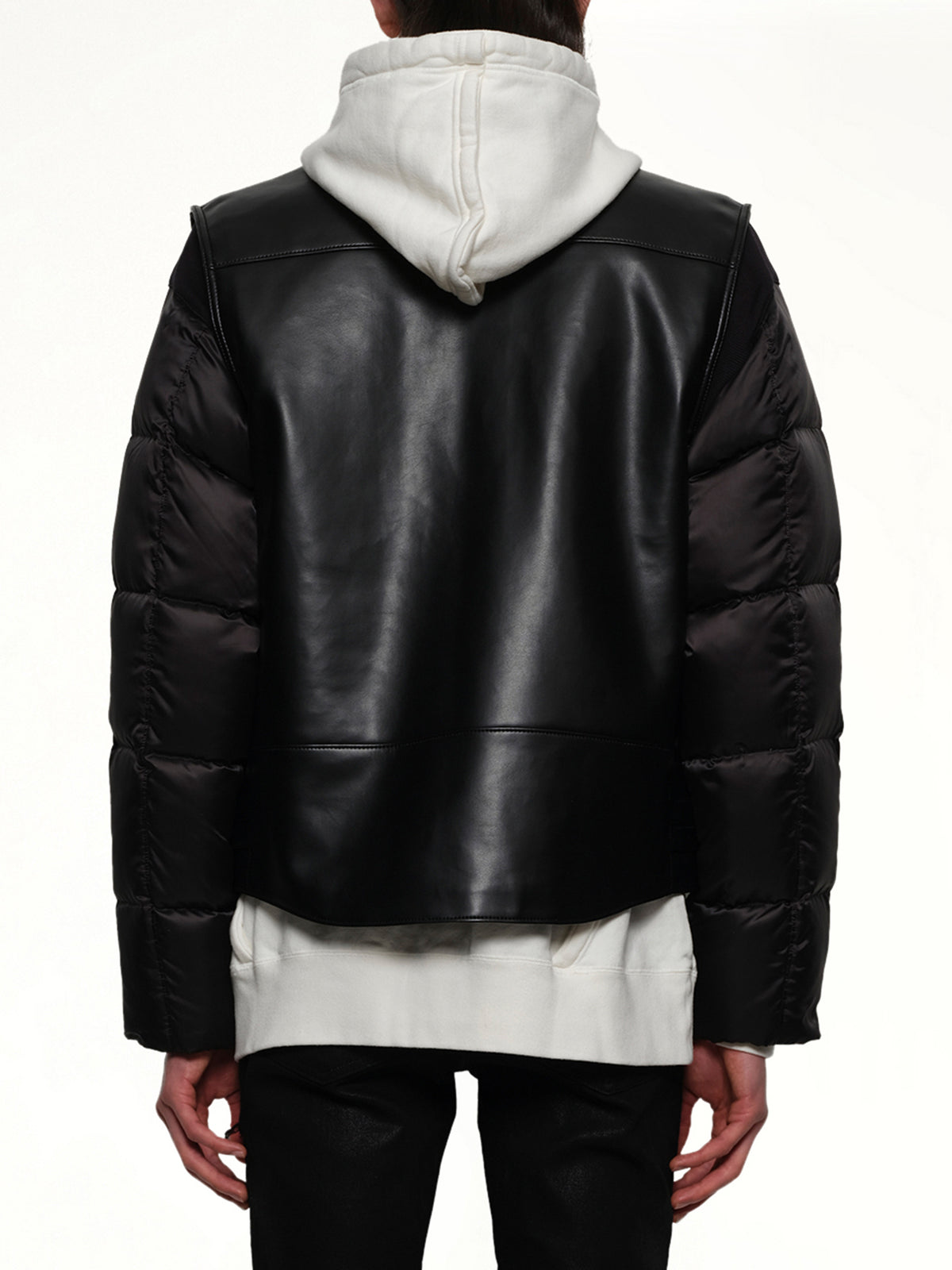 Vegan Leather Blouson in Black