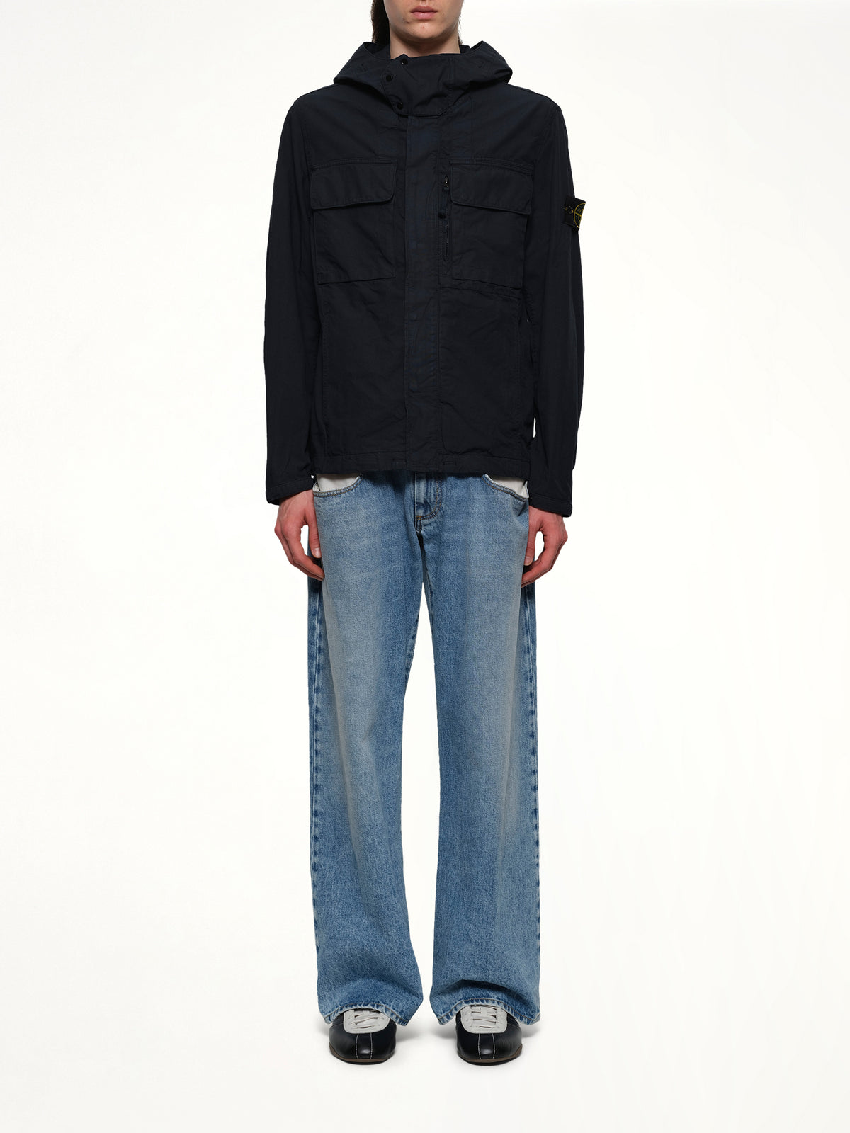 Q10001 Short Parka in Navy Blue