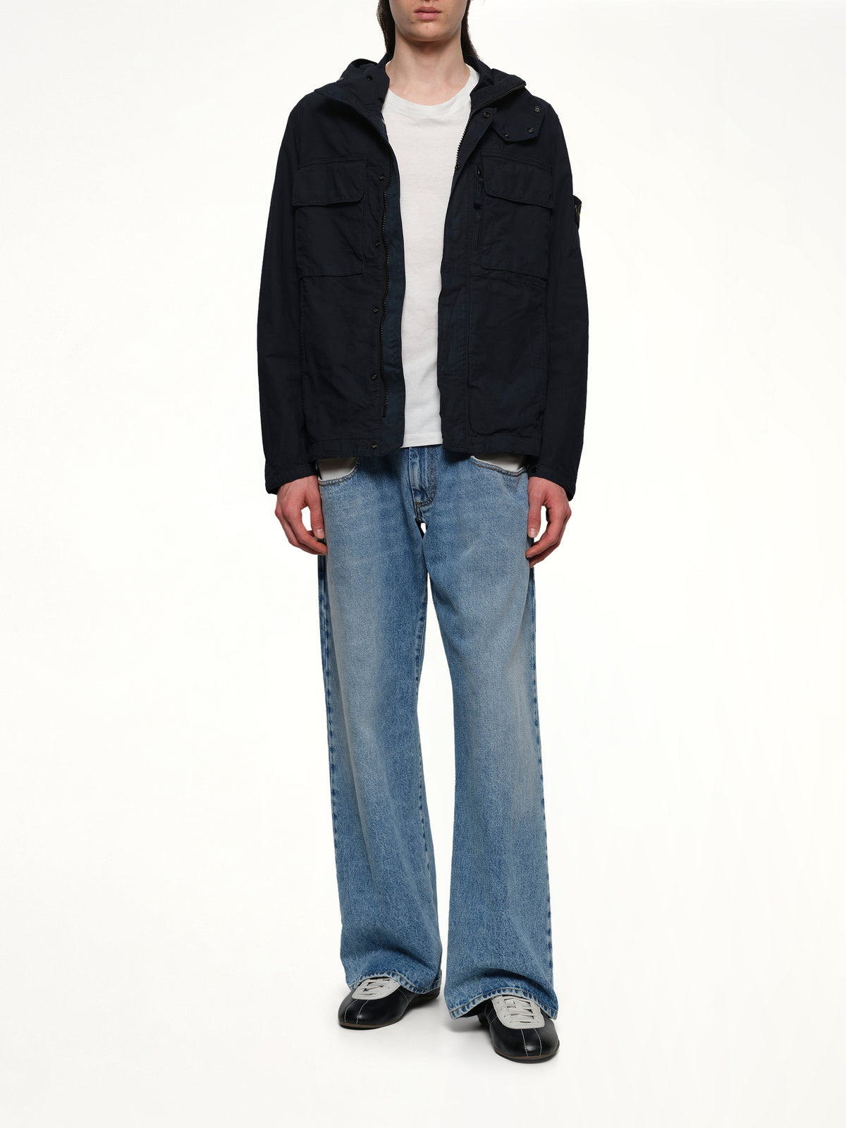 Q10001 Short Parka in Navy Blue