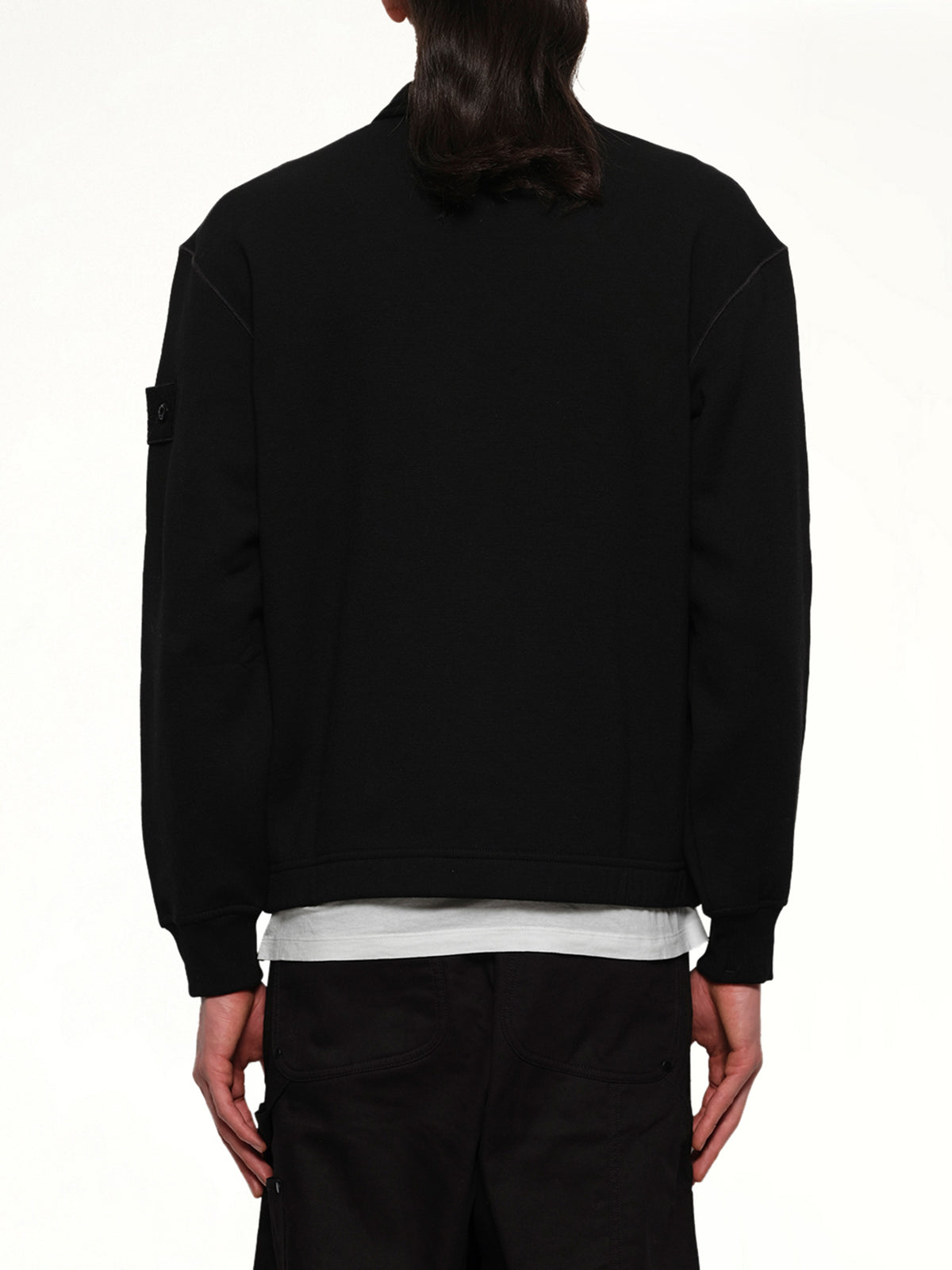610005 Ghost Zip Up Cardigan in Black