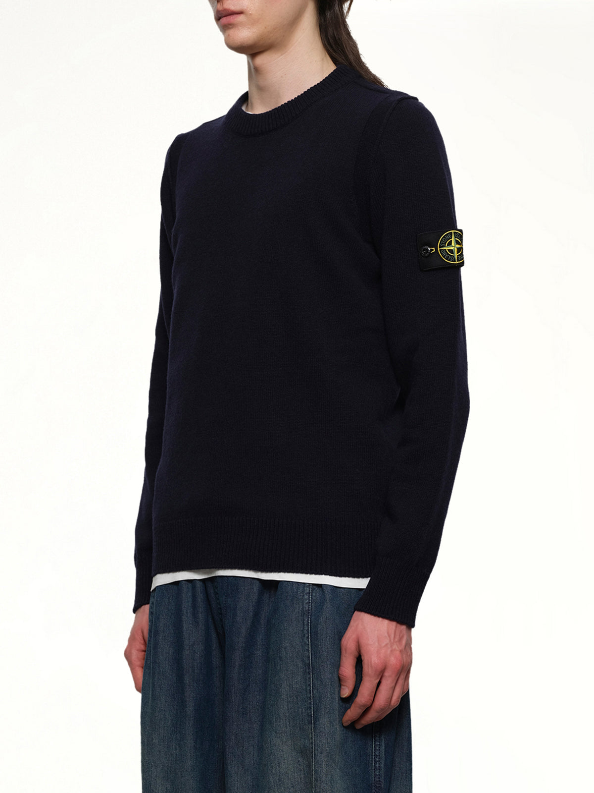 510007 Crewneck Sweater in Navy Blue
