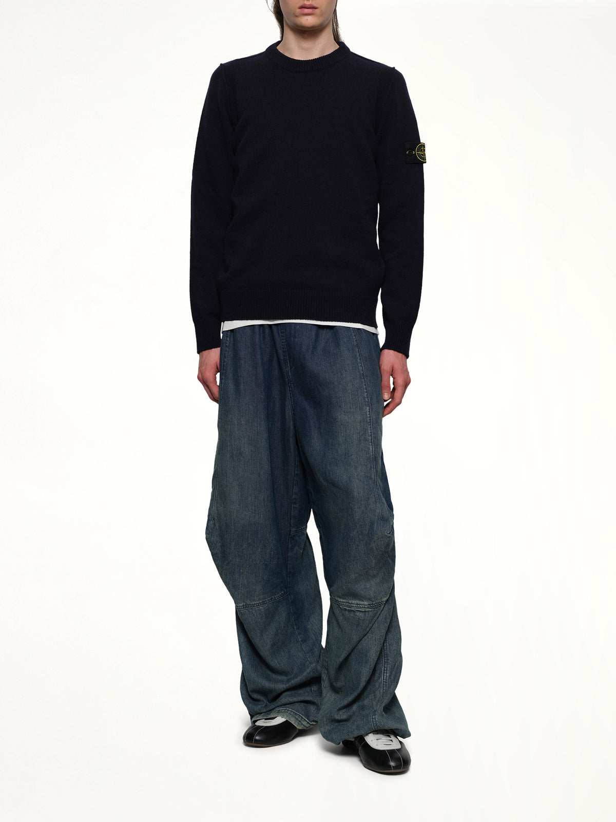 510007 Crewneck Sweater in Navy Blue