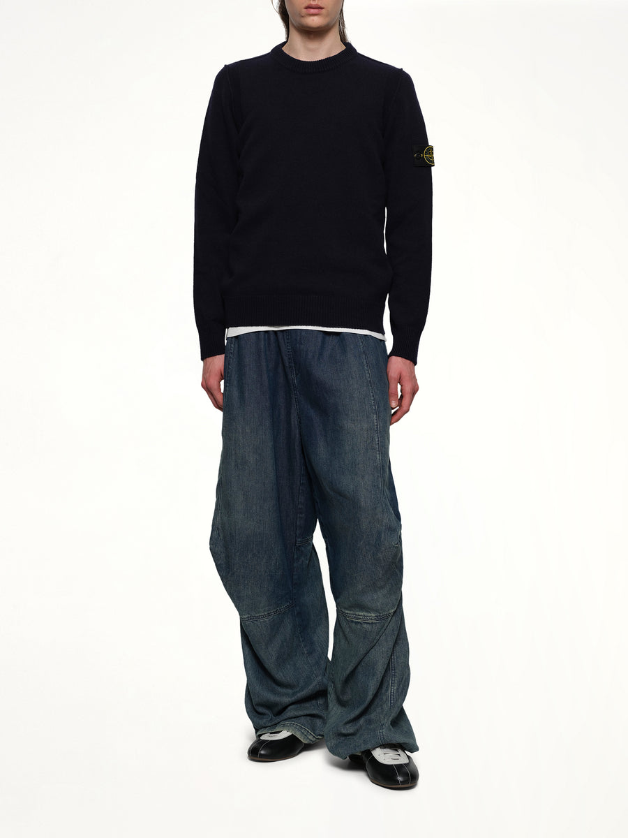 510007 Crewneck Sweater in Navy Blue