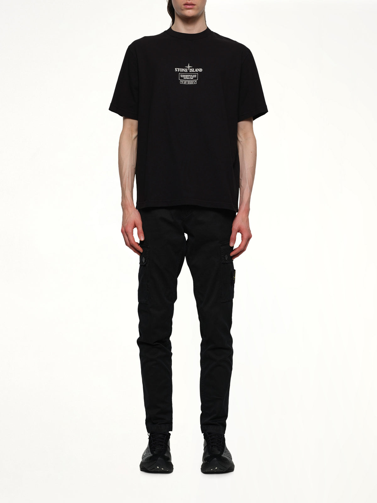 210003 02 Industrial Logos S/S T-Shirt in Black