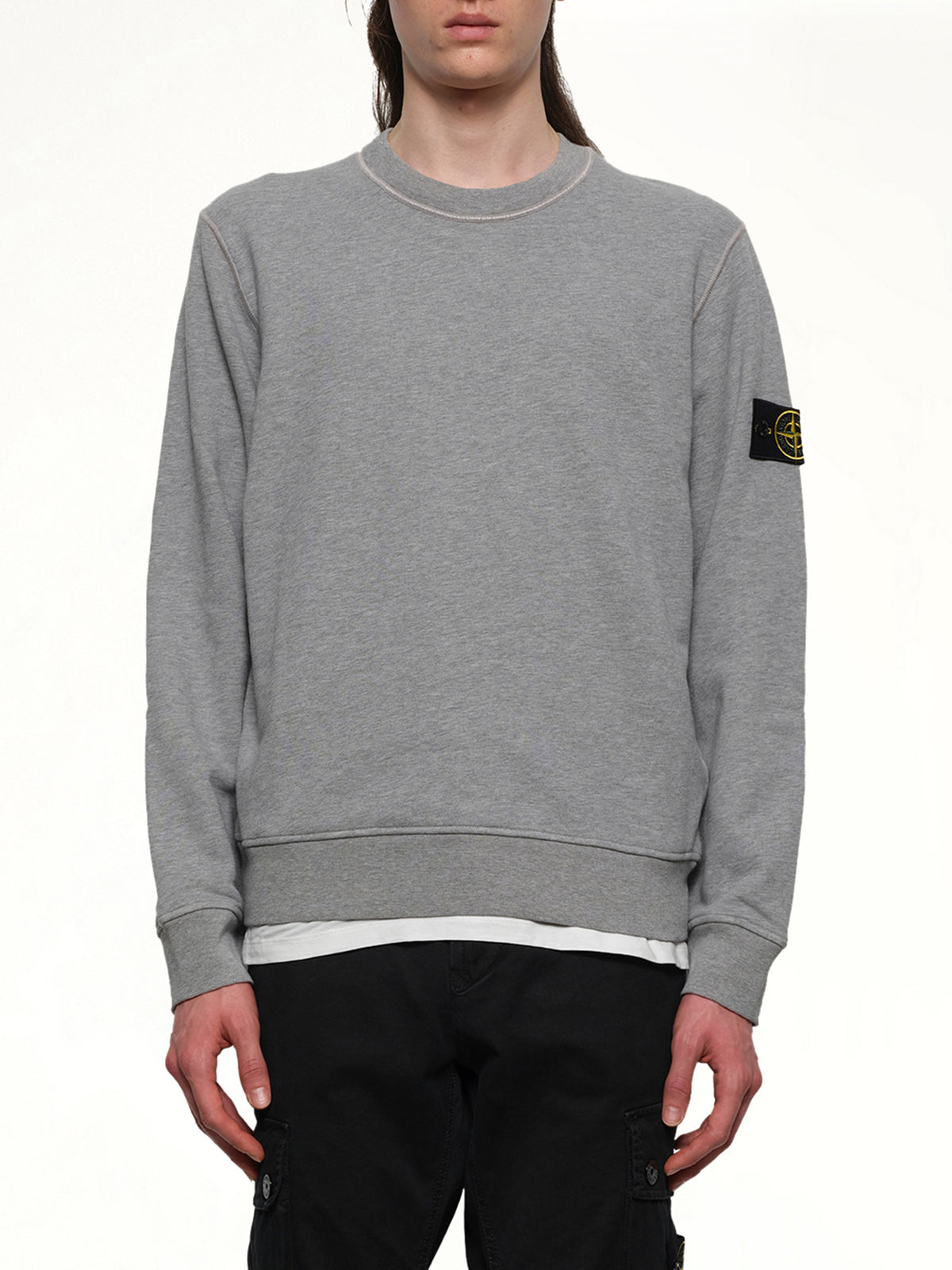 6100060 Organic Cotton Sweatshirt in Melange Grey