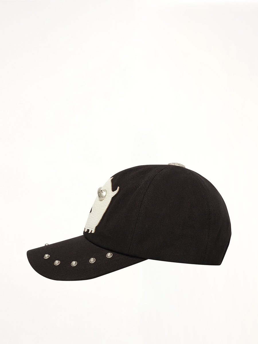 TC Skull Cotton Cap in Black
