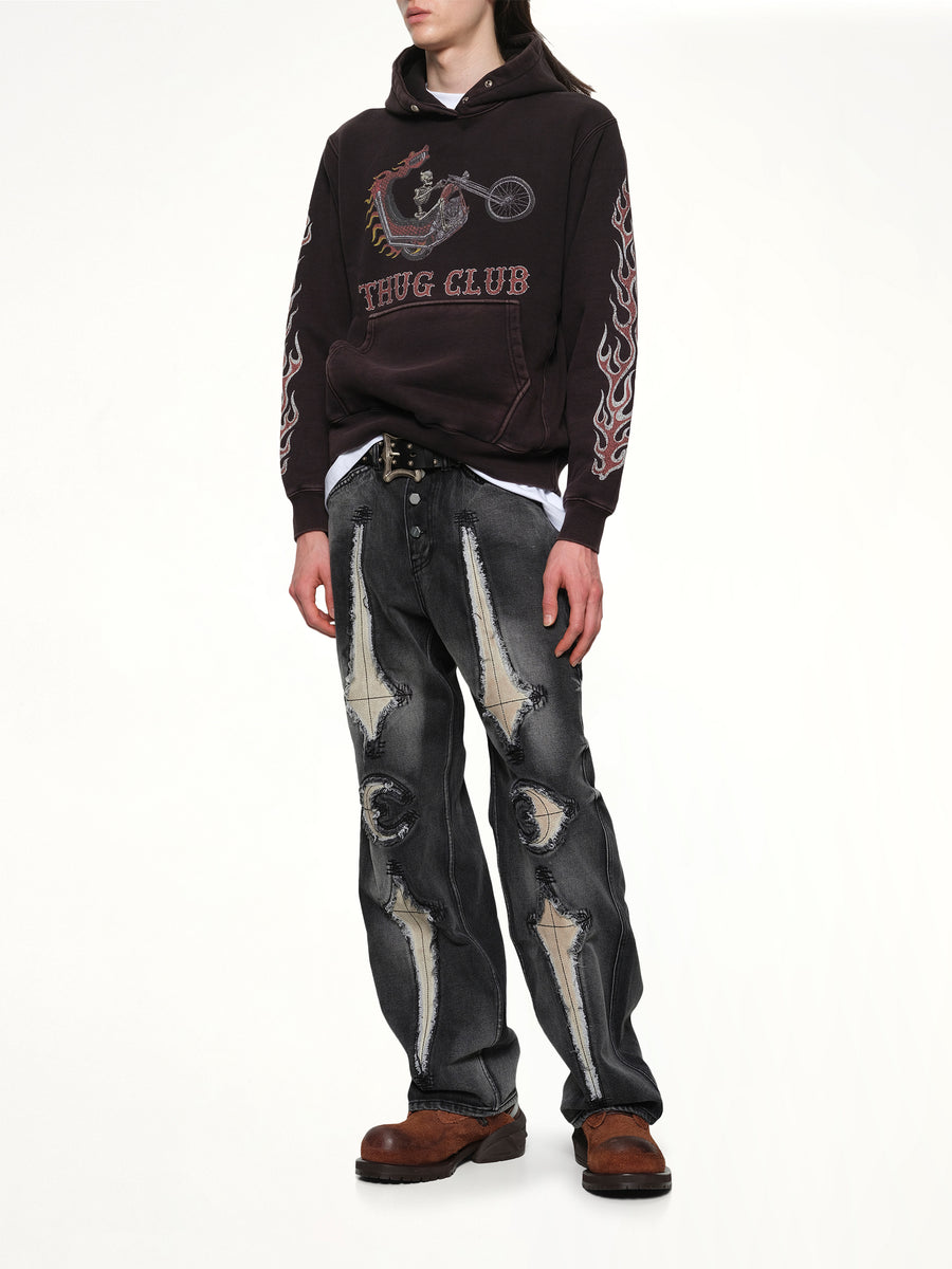 Dragon Chopper Hoodie in Black