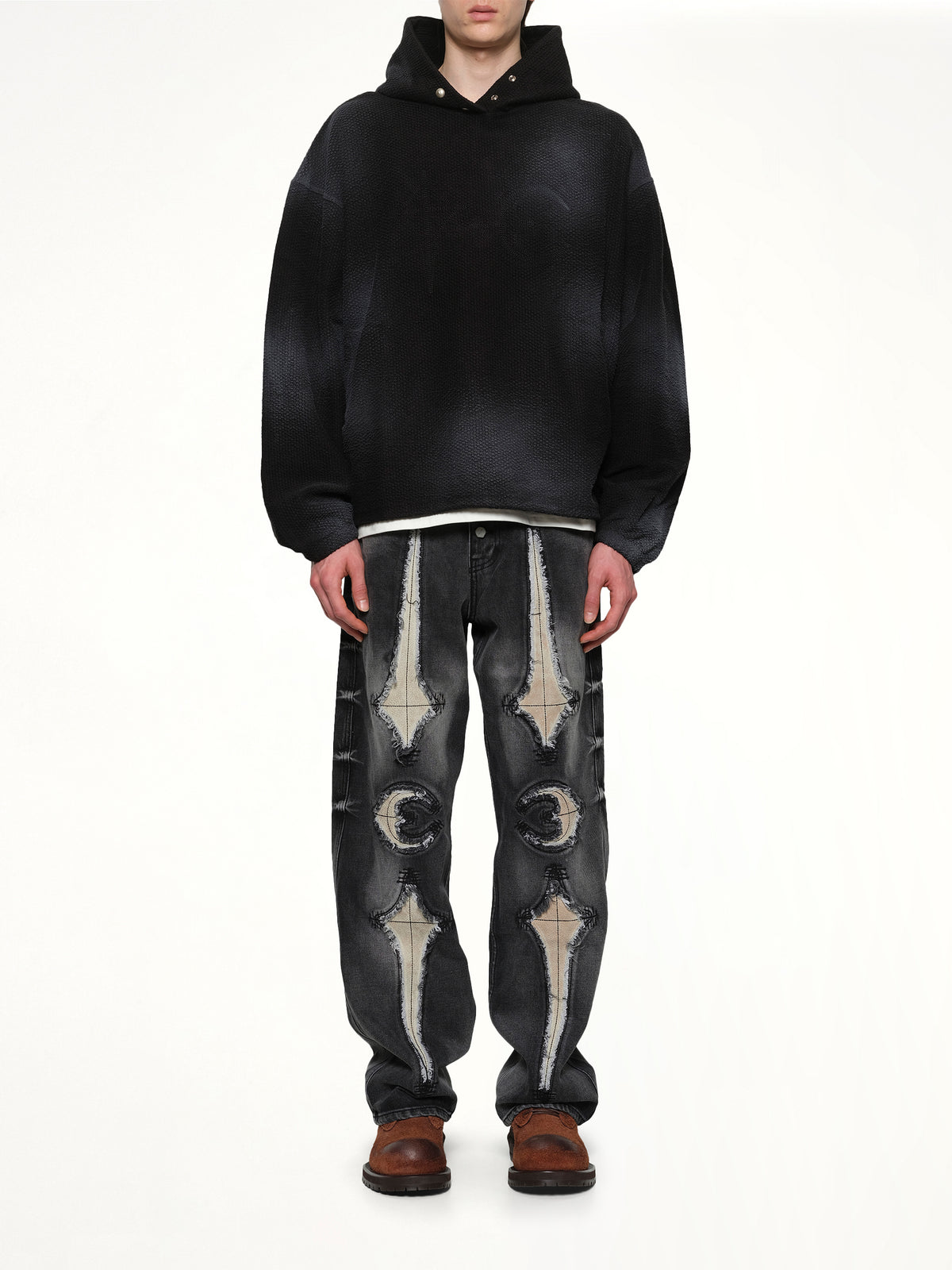 TC Sprayed Terry Hoodie in Black