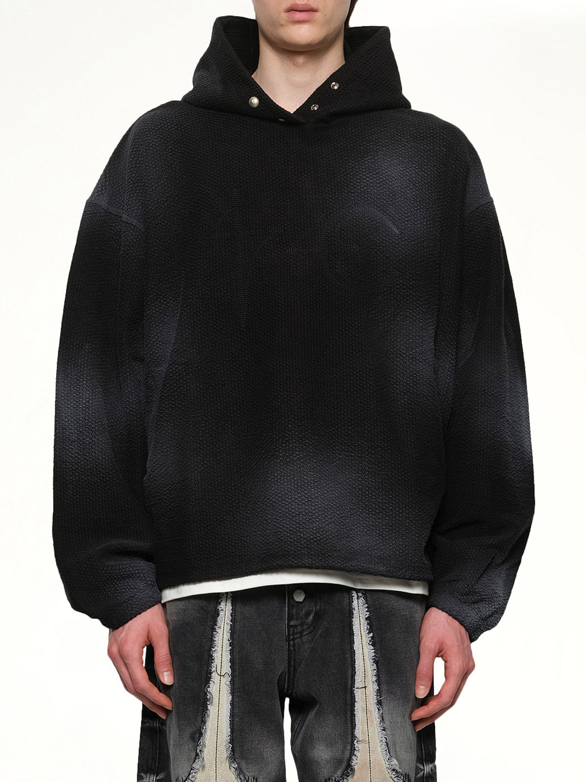 TC Sprayed Terry Hoodie in Black