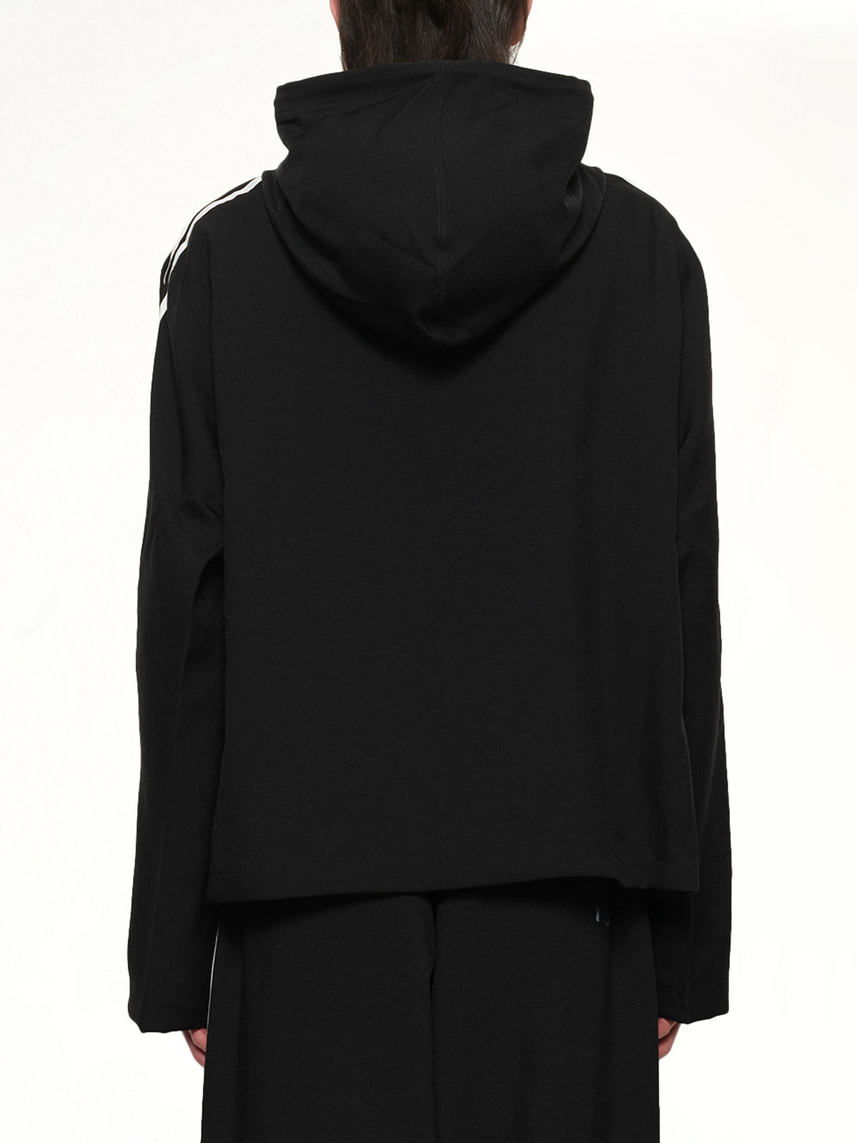 Hooded Track Top 3-Stripes in Black