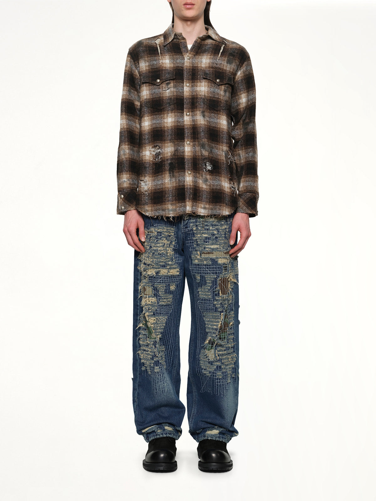 Angels Damaged Shirt in Brown