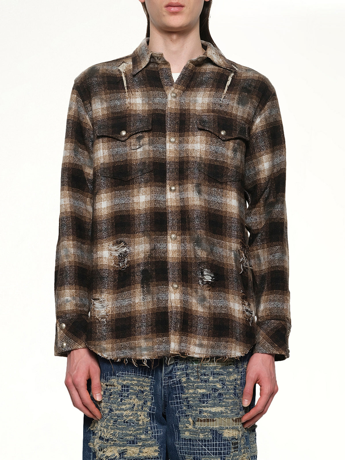 Angels Damaged Shirt in Brown