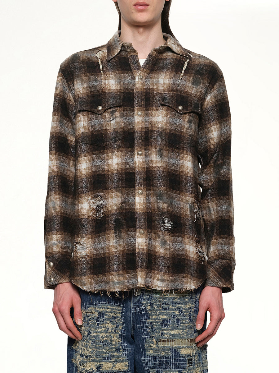 Angels Damaged Shirt in Brown
