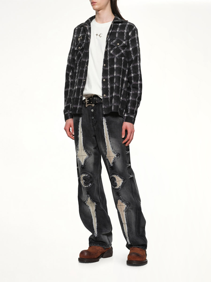 TC All Over Pattern Shirt in Black