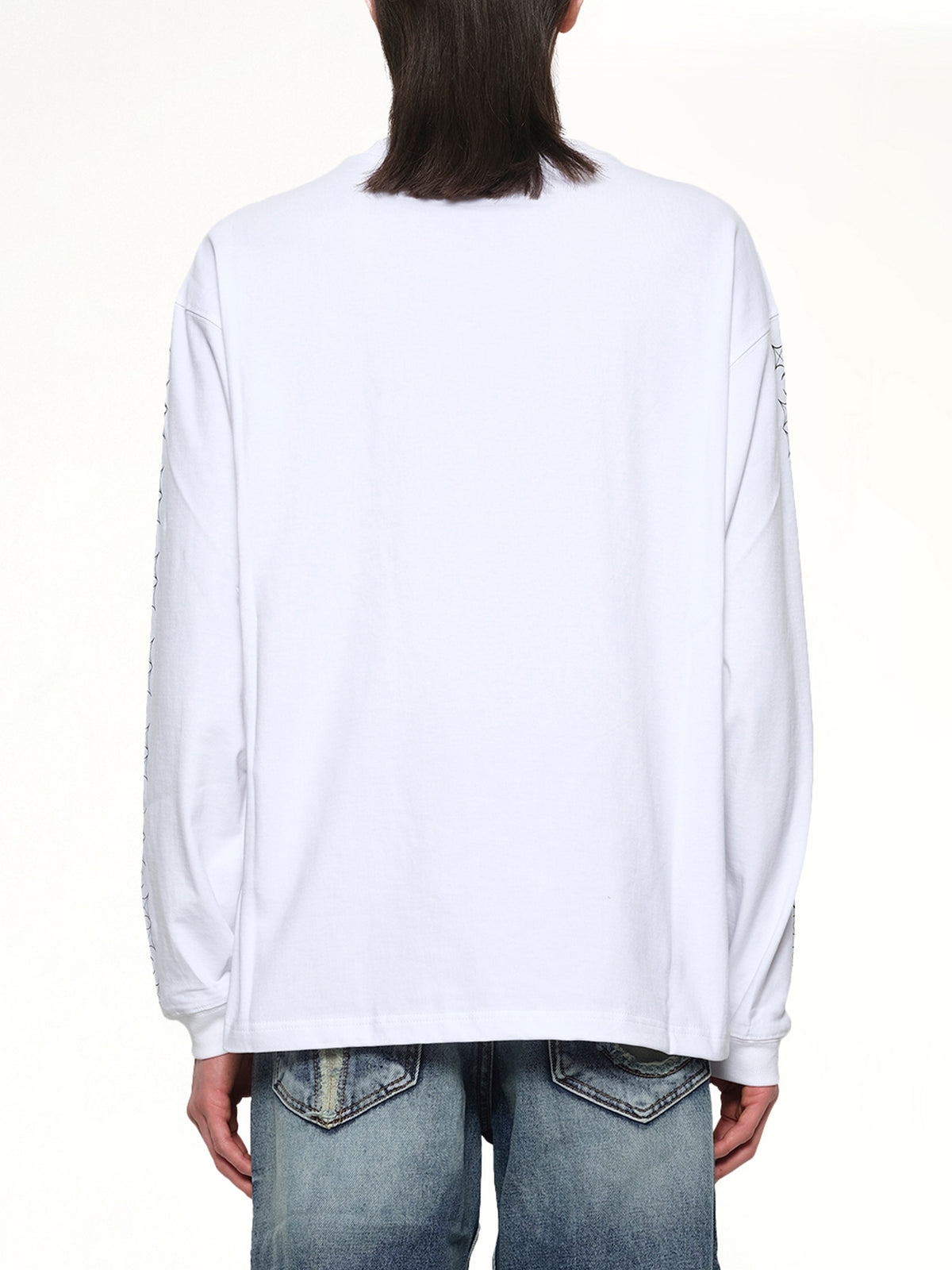 TC Pattern Long-Sleeve in White