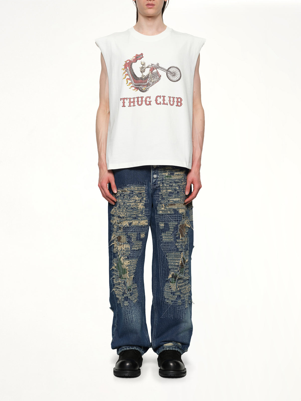 Dragon Chopper Sleeveless in White