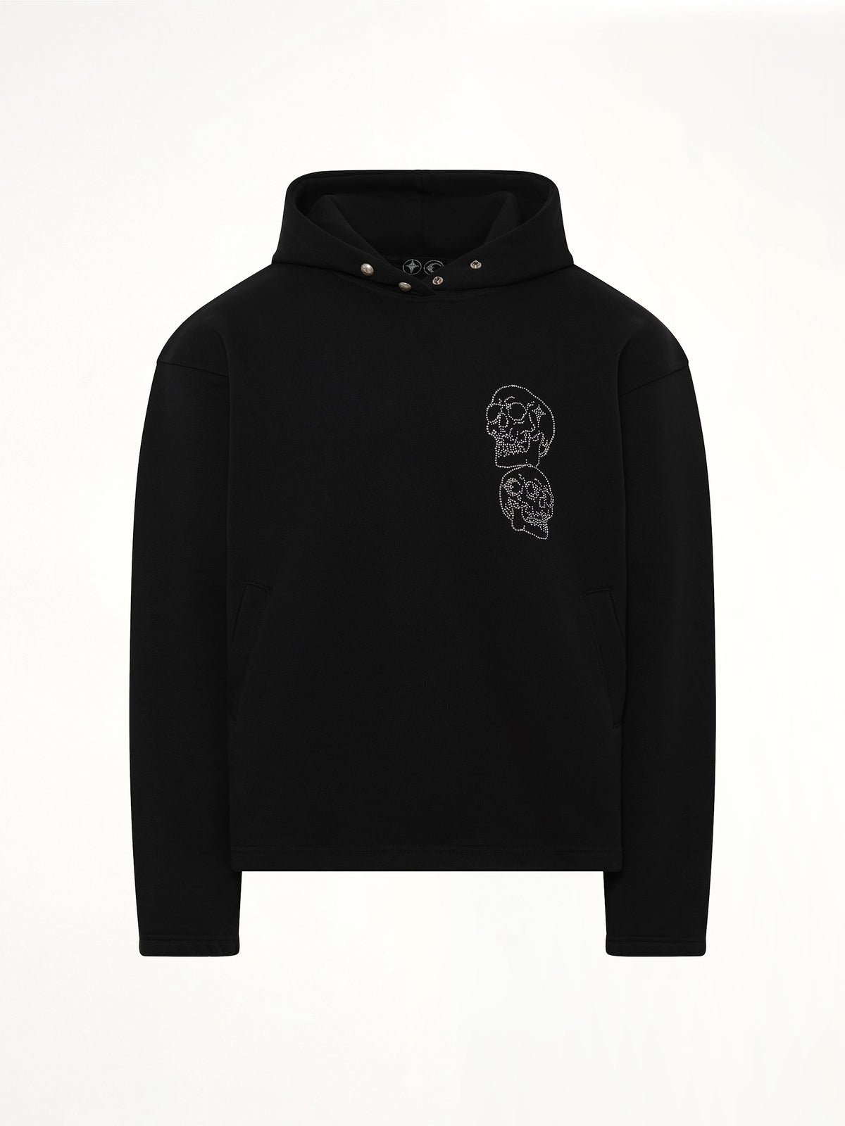 TC Angels Crystal Embellished Hoodie in Black
