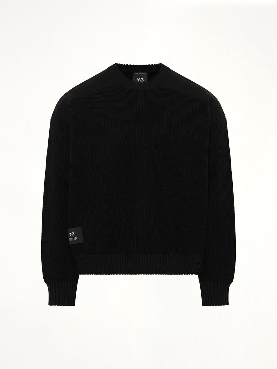 Ut Knit Crew Sweater in Black