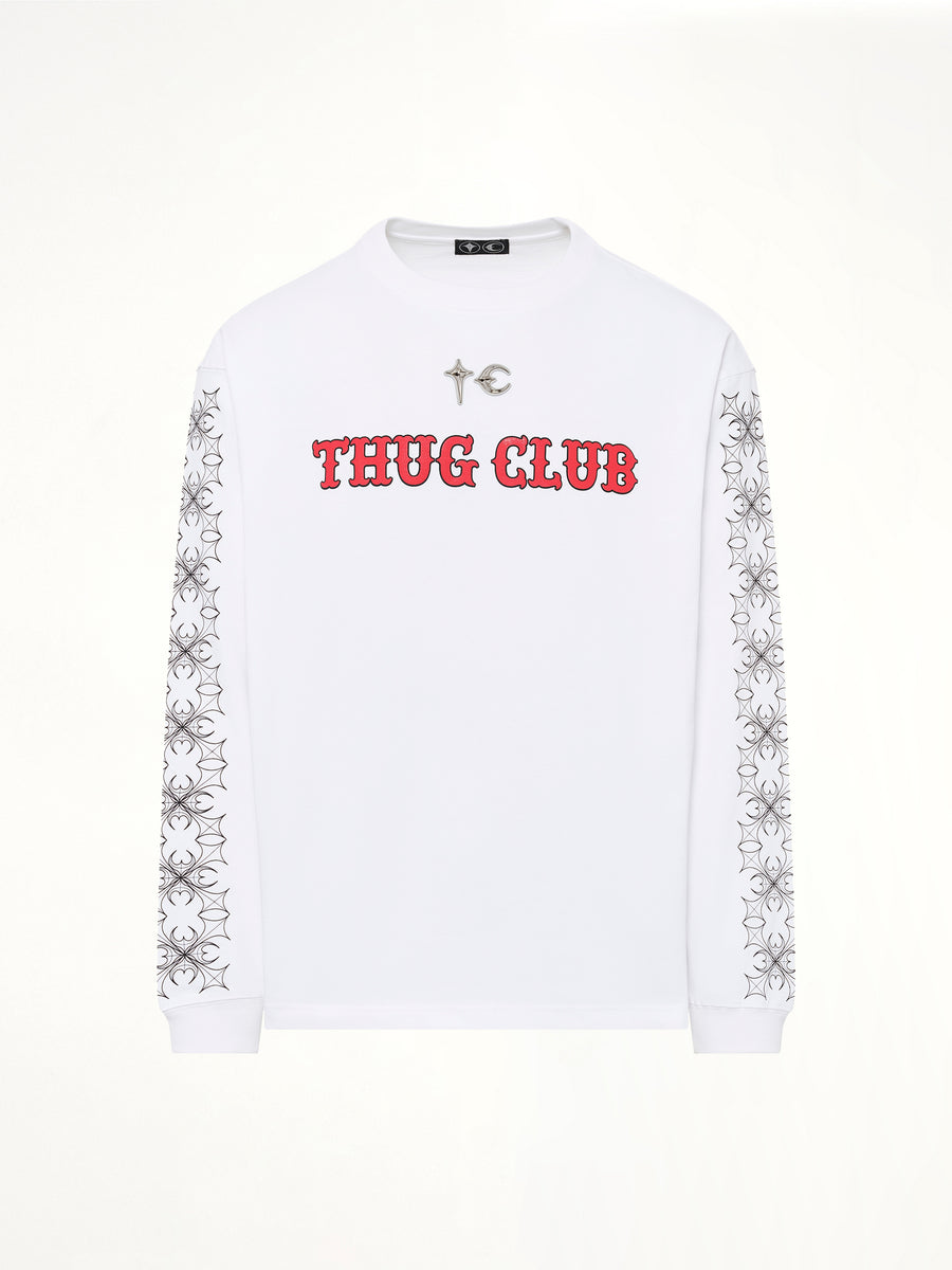 TC Pattern Long-Sleeve in White