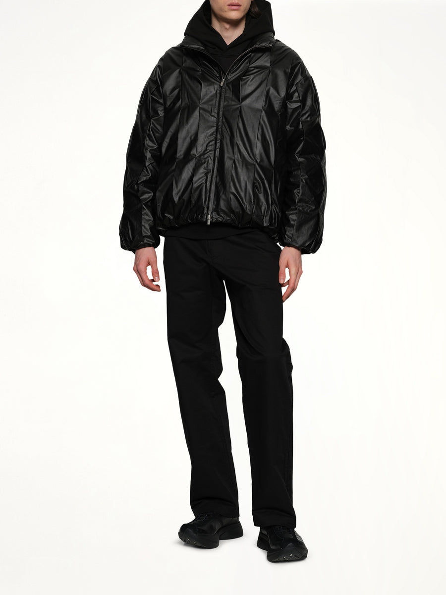 Cocoon Down Jacket in Metallic Black