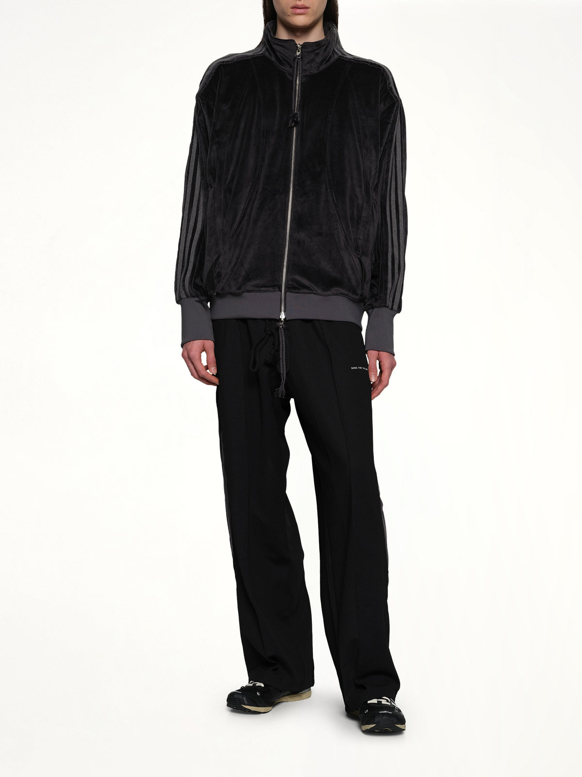 Velvet Tracktop in Black
