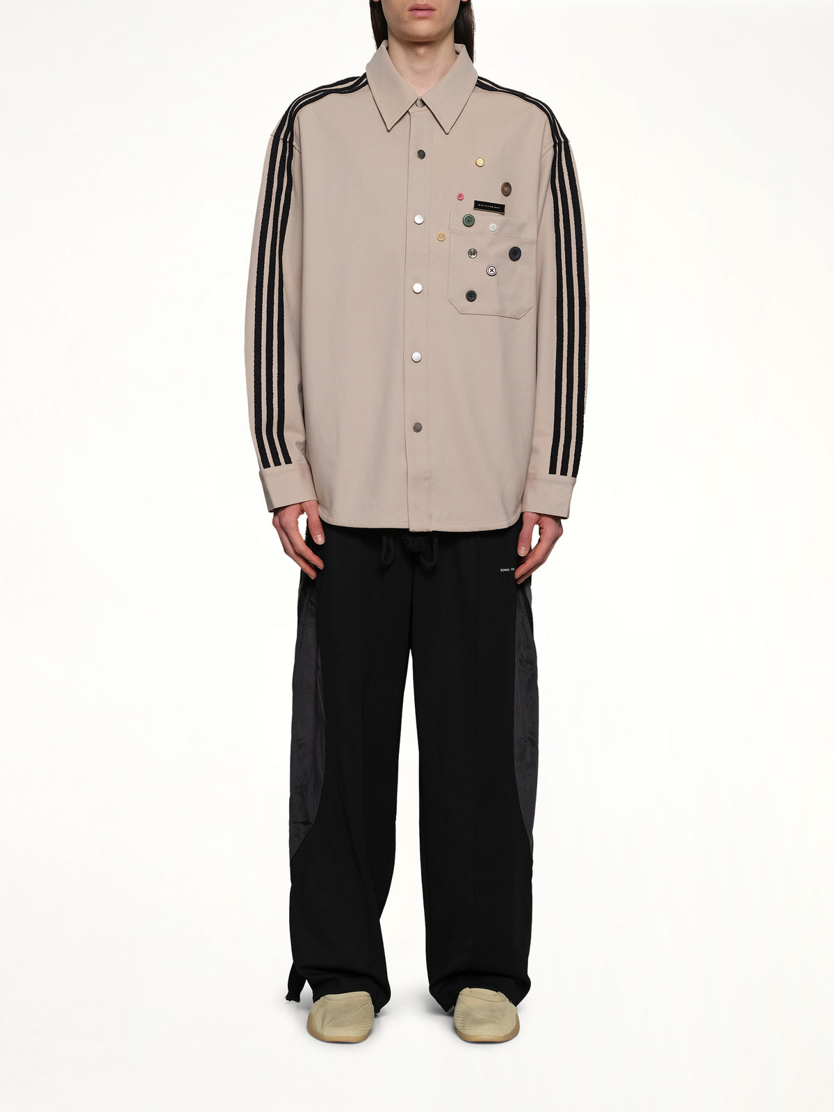 3 Stripe Shirt in Stone Khaki