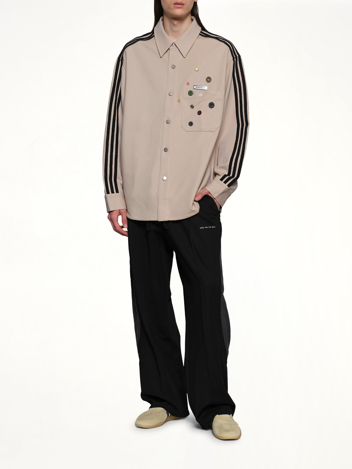 3 Stripe Shirt in Stone Khaki