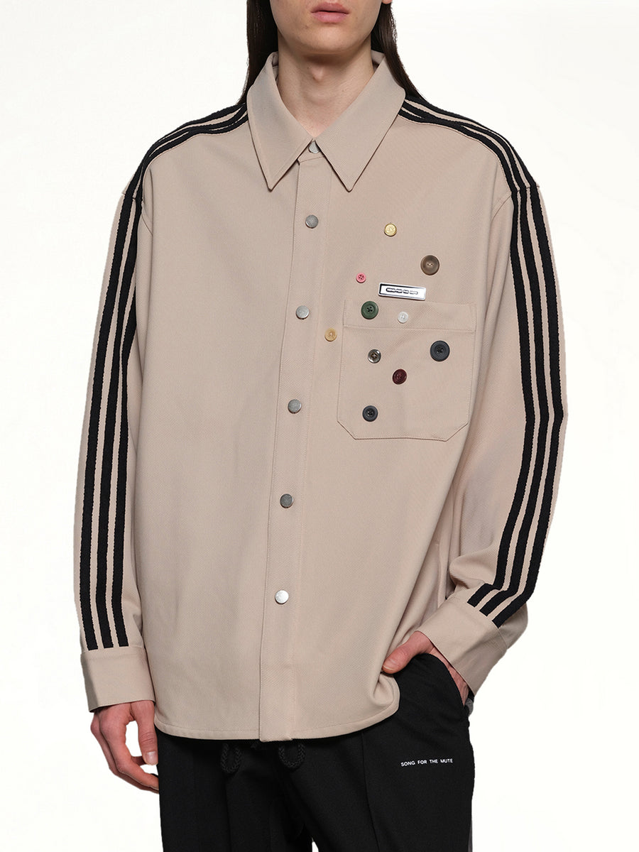 3 Stripe Shirt in Stone Khaki