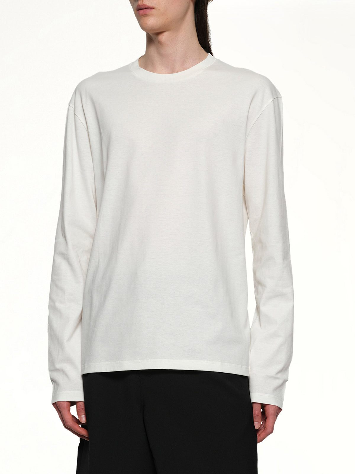 Long Sleeve Logo T-Shirt in Coconut