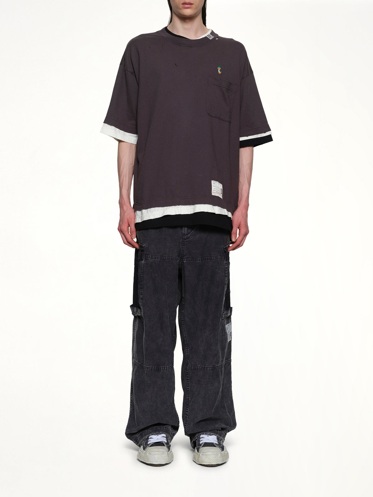 Triple Layered T-Shirt in Black