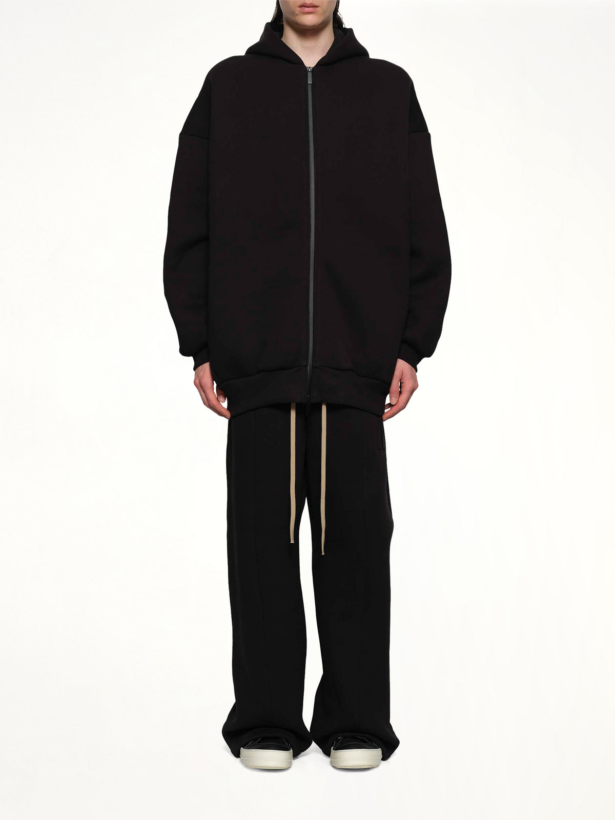 Zip Hoodie in Black