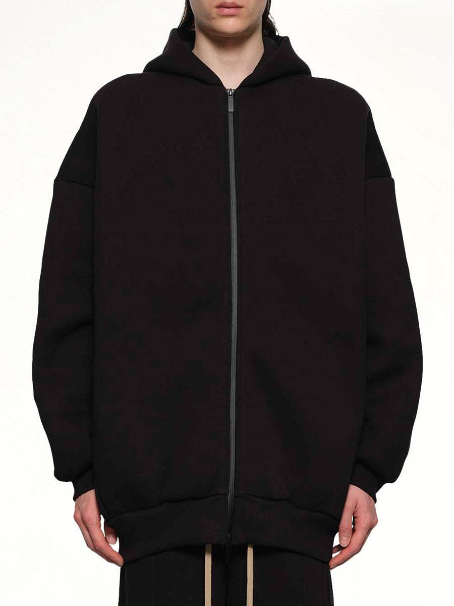 Zip Hoodie in Black