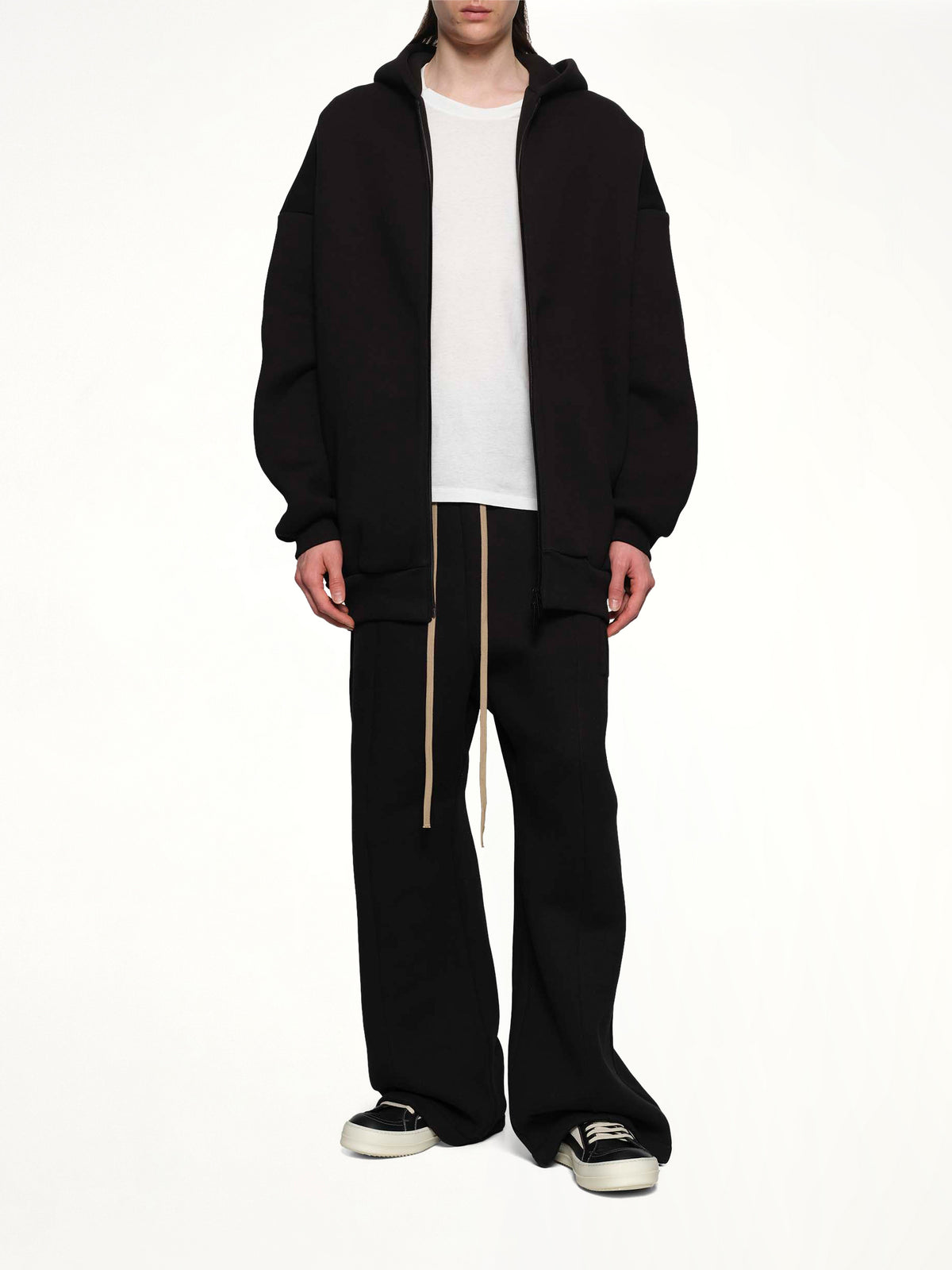 Zip Hoodie in Black