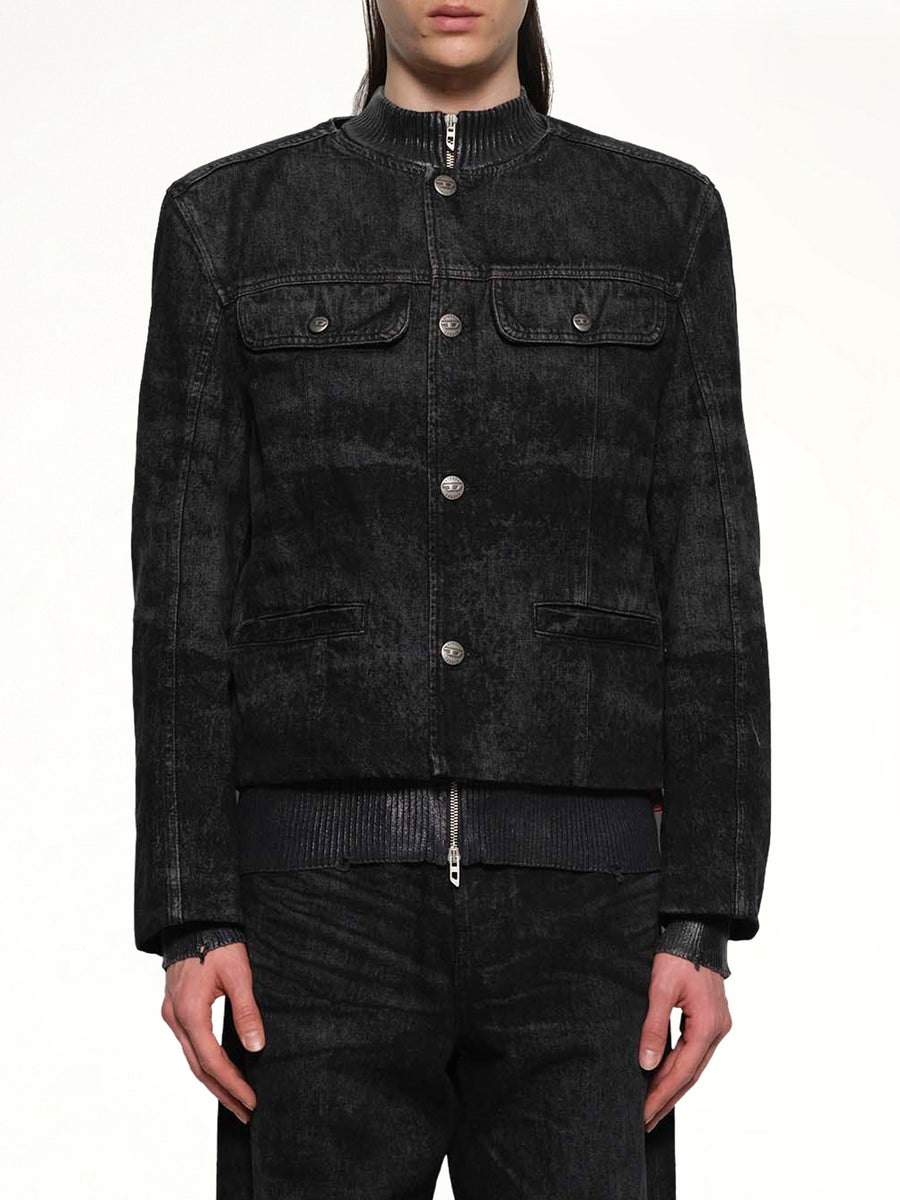 D-ABERDEEN-FSH2 Runway Jacket in Black