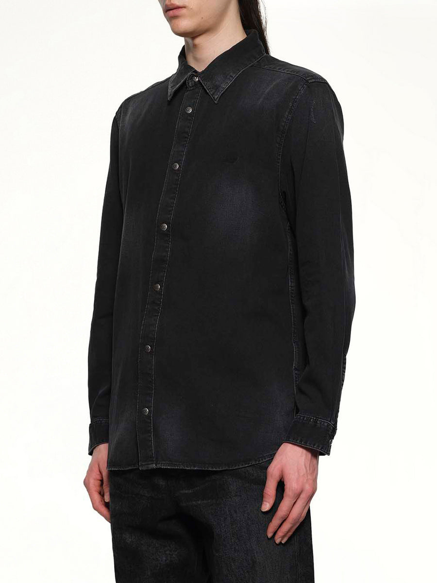 D-SIMPLY Shirt in Black/Dark Grey